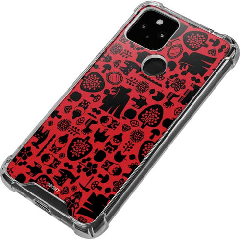 Disney Snow White Icon Pattern Google Pixel 5 Clear Case